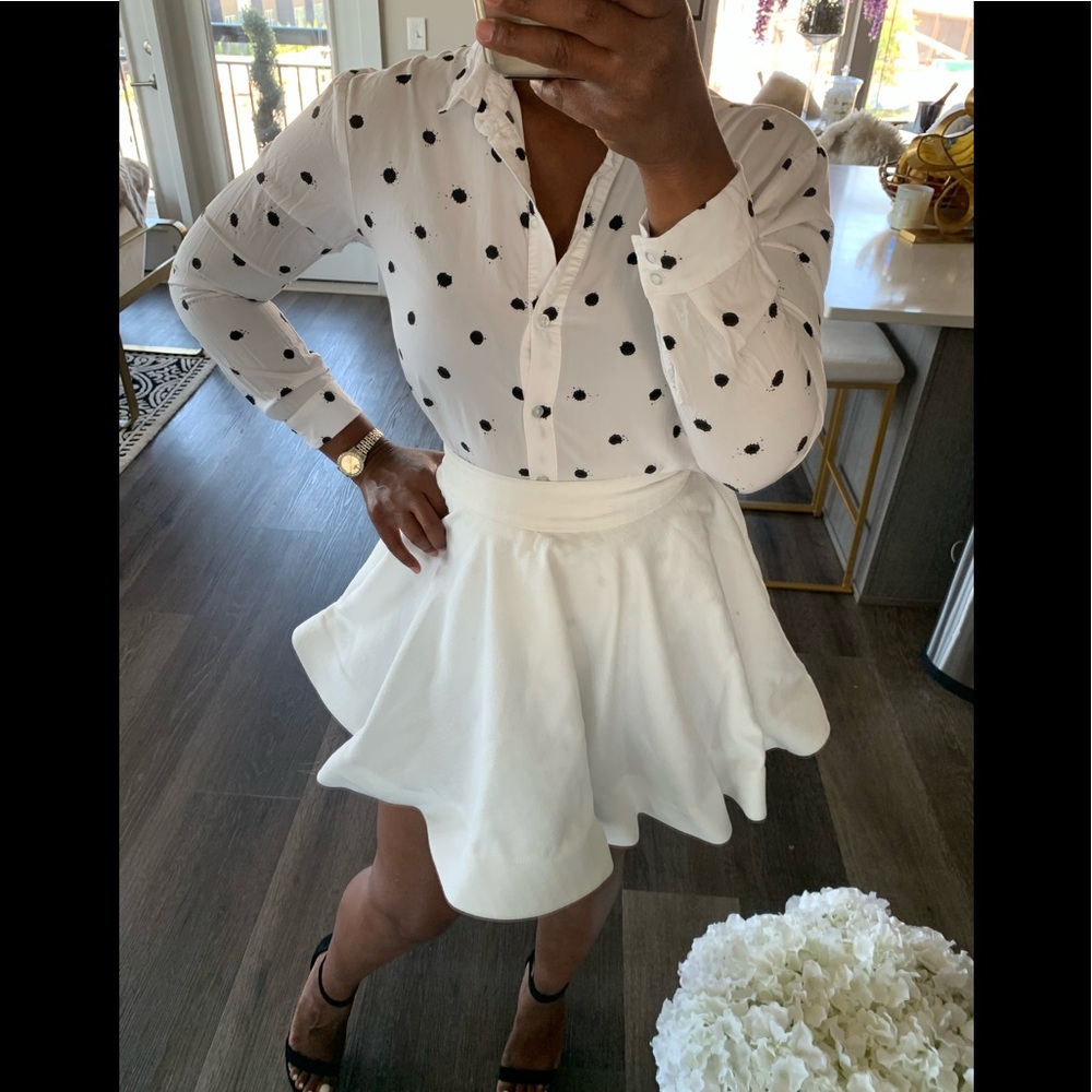 WAREHOUSE Polka dot blouse!